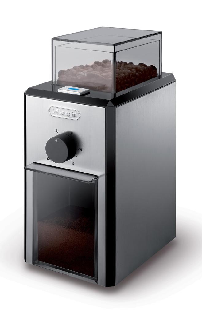 DeLonghi Stainless Steel Burr Coffee Grinder with Grind