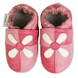 Momo Baby Soft Sole Baby Shoes - Flower Pink & White
