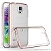 Samsung Galaxy S5 Case, RaxnWell [Shockproof] Crystal Clear Acrylic Plastic Back Panel and TPU Frame Stylish Phone Case for Samsung S5 (Pink Crystal)