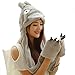 Funnie 21 Novelty Animal HAT Cosplay CAP - Unisex Fit Adult & Children- Soft Warm Headwraps Headwear with Mittens (Totoro)
