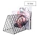 File Holder Magazine Holder Triangle Iron Newspaper Holder Magazine File Magazine Storage 10 Section for Office Home Decoration (Black)
