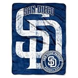 MLB San Diego Padres 46-Inch by 60-Inch Micro Raschel Plush Blanket "Trip Play" Design