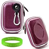 Canon PowerShot Point & Shoot Camera Accessories from VanGoddy Offers our Slim & Stylish Protective Case Cover Silicone Skin in Bold Amethyst Metallic **Fits Canon PowerShot A2200 A3300 ELPH 100HS 300HS 310HS 500HS 510HS SD4000IS SD4500IS Model Cameras** + VanGoddy LIVE * LAUGH * LOVE Wristband