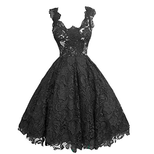 Buenos Ninos Women's Sleeveless Fit and Flare V-neck Lace Evening Gown Dress