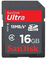 SanDisk 16GB Ultra 15MB/s SDHC SD Card (SDSDH-016G, Bulk Packaging)