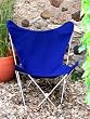 Classic Butterfly Chair - Royal blue Cover with White Frame