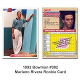 1992 Bowman Mariano Rivera Baseball Rookie Card In Protective Display Case