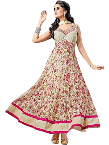 Rozdeal women s georgette embroidered unstitched sleeve suit free…