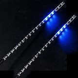 2pc Flexible 6" Inch 15cm Scanner Scanning Blue 18 SMD Bulb Knight Rider LED Strip Bar Light 3M Adhesive Tape Stick On for Car Van SUV Coupe Sedan