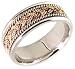 14K. Tri Color Gold Hand Woven Braided Design Comfort Fit Wedding Band Ring