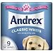Andrex 9 Roll White Toilet Tissue 240 Sheets, 5 Packs, Total 45 Rolls (Pack of 45)