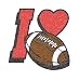 Glitter Spirit Mark I love Football