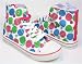Paint Splatter! Pink Blue Green Hi Top Sneakers