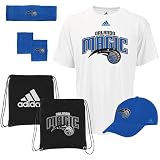 NBA adidas Orlando Magic T-shirt, Hat, Wristbands & Headband Value Pack (Large)