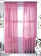Rose Pink Sheer Window Panel Curtain (2)