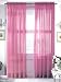 Rose Pink Sheer Window Panel Curtain (2)