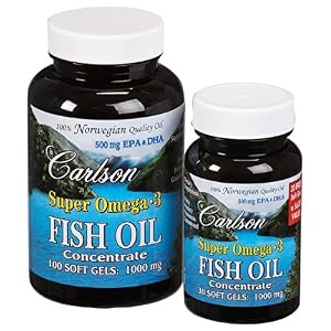 Carlson Super Omega-3, 100 + 30 Softgels, Bottle by Carlson