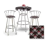 IMAGE OF Chrome Bar Table & 2 Chrome 29