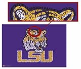 LSU Fight Song Poster - Logo created using the lyrics to 