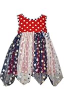 Bonnie Baby Girl Hanky Hem Americana Dress Set (0m-24m)