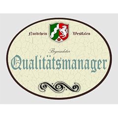 Holzschild Qualit�tsmanager - Nordrhein-Westfalen (18 x 14 cm)