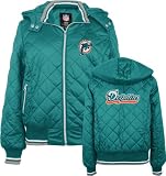 Miami Dolphins -Women's- Diamond Quilted Full Zip Hooded Jacket
