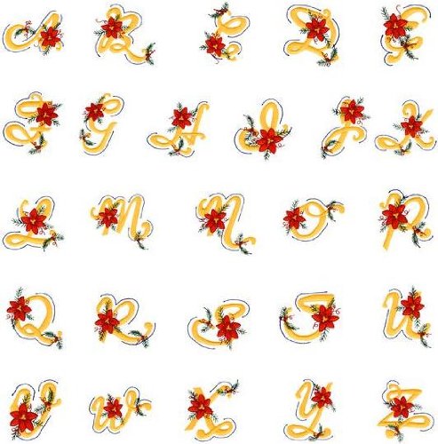 Brother Embroidery Machine Card CHRISTMAS LETTERS 