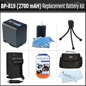 Canon VIXIA HF M32 Accessory Kit Includes Deluxe Carrying Case + Replacement BP-808 (1200 mAH) Battery + Ac/Dc Rapid Travel Battery Charger + Mini Tripod + LCD Screen Protectors + More
