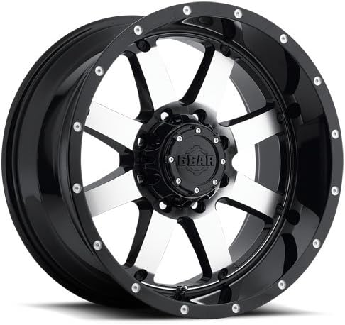 Gear Alloy Wheels Big Block Gloss Black Machined Face 20x12 8x170 -44 Offset 130.17 Hub