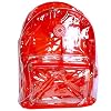 K-Cliffs Clear PVC School Backpack/ Outdoor Backpack with Red Back Panel