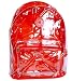 K-Cliffs Clear PVC School Backpack/ Outdoor Backpack with Red Back Panel