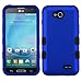 LG Optimus L90 Case, Rock Me Wireless (TM) 3 items Bundle - Screen Protector, 24K Gold Plating Electromagnetic Waves Blocking Sticker and Triple Layers Protective Case for LG Optimus L90 D419. (Blue / Black)