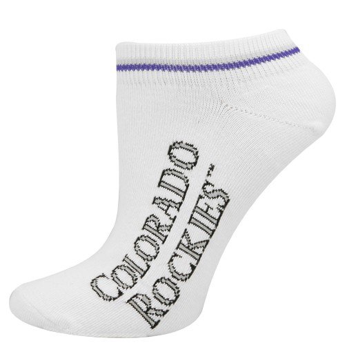 Buy Colorado Rockies White Ladies (529) 9-11 Ankle Socks by Football Fanatics