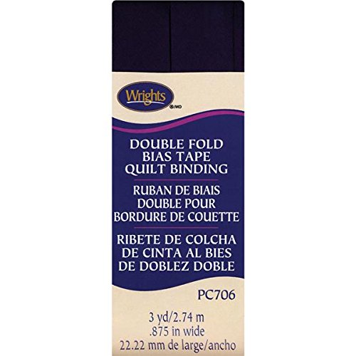Wrights Double Fold Quilt Binding, 7/8 by 3-Yard, Blackberry