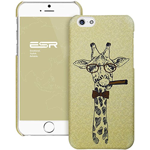 iPhone 6 Plus Case, ESR Illustrators Series Protective Case with Aesthetic Print Illustration Hard Back Cover for iPhone 6 Plus [5.5 inches] (Tycoon Giraffe)