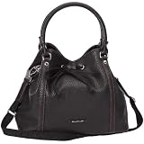 Paquetage Cabas Lacet Sac à main femme - Noir Synt