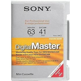 Sony PHDVM-63DM Digital Master - 63 Minute Mini DV and HD TAPE (41 Min. DVCAM) by Sony