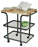 Enclume BC2a Rectangle Baker's Cart Kitchen Furniture, Hammered Steel and Wood