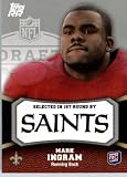 2011 Topps Rising Rookies Football Card # 140 Mark Ingram RC - New Orleans Saints (RC - Rookie Card) NFL Trading Card Protective Screwdown Display Case
