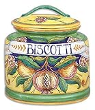 Review Italian Pottery Outlet  / Biscotti Jar - Deruta Melograno Fresco