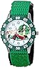Disney Kids' W001587 Cars Stainless Steel Time Teacher Watch with Green Band