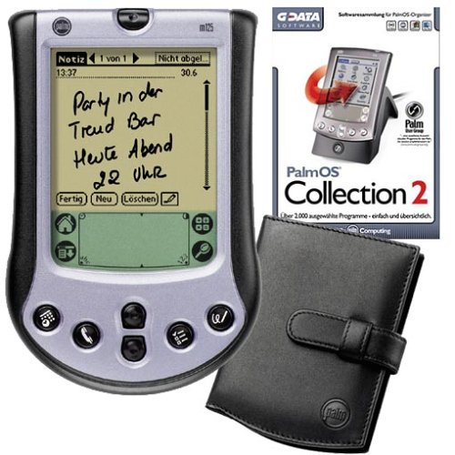 Palm m125 mit PalmOS Collection 2 Software und original Palm Ledertasche