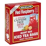 Bigelow Red Raspberry Iced Tea, 8-Count Boxes (Pack of 6)
