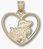 Florida Gators Classic Albert Heart Charm - 14KT Gold Jewelry