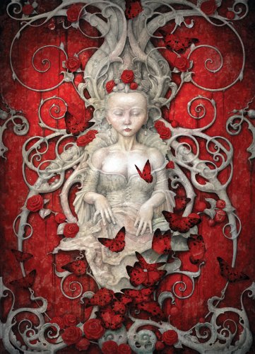 Artifact Puzzles - Daniel Merriam Flight of Scarlet Limited Edition Wooden Jigsaw Puzzle