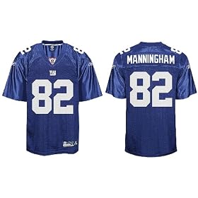 Reebok Mario Manningham New York Giants Youth Equipment Replica Football Jersey