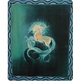 A Unicorn in Greens Fleece Throw Blanket A Unicorn in Greens Fleece Throw Blanket