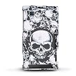 Back Cover for Motorola Devour A555 (Verizon) Snap-On Protector Rubberized Hard Cover "Skullerific" Design
