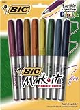 BIC Mark-It Earthly Expressions Permanent Marker, Assorted, 8-Count Package (Pack of 6)