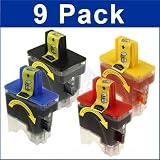 Compatible Ink Set for Brother LC41BK, LC41C, LC41M, LC41Y (9 Cartridges).